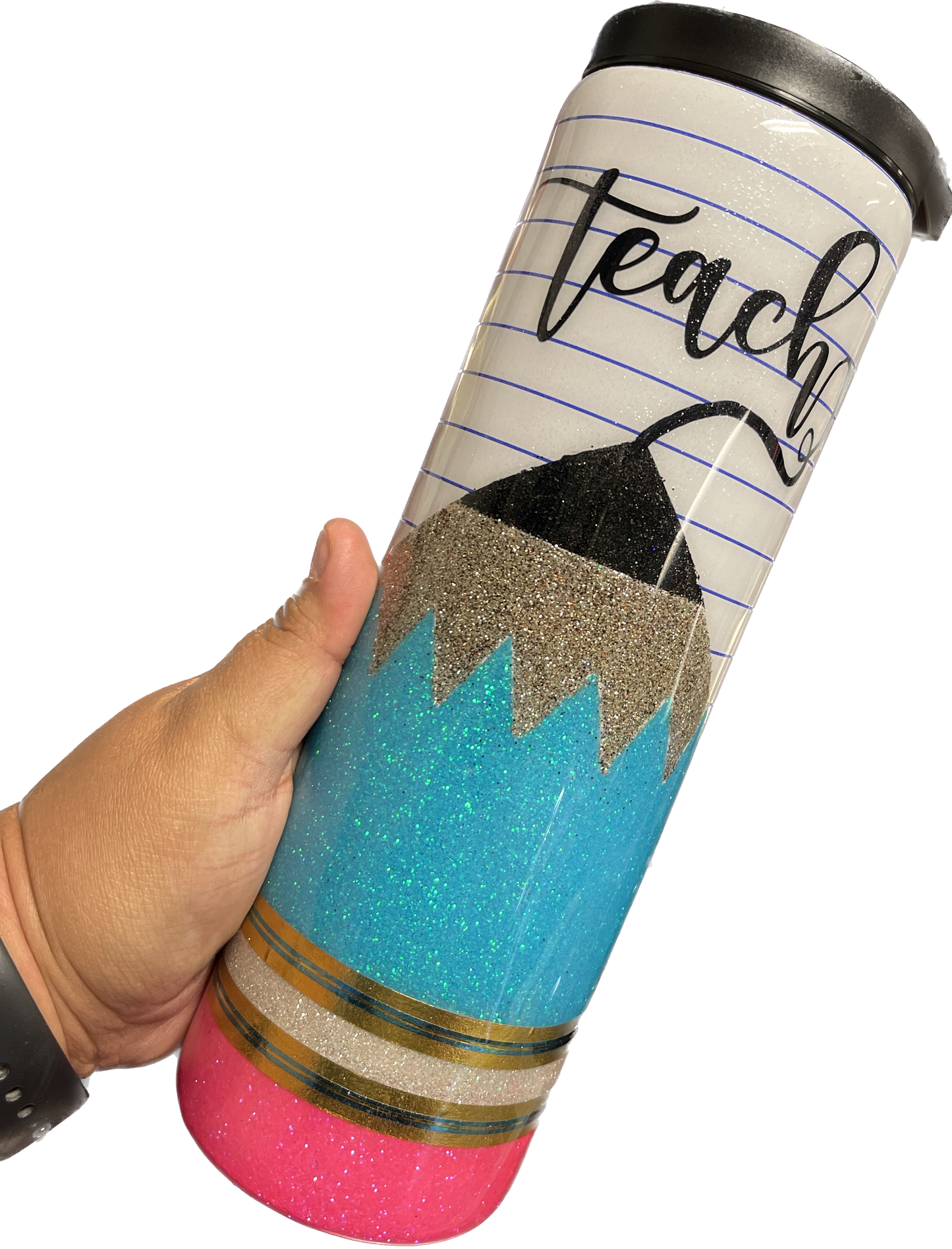 Teacher composition/pencil tumbler-Made to order