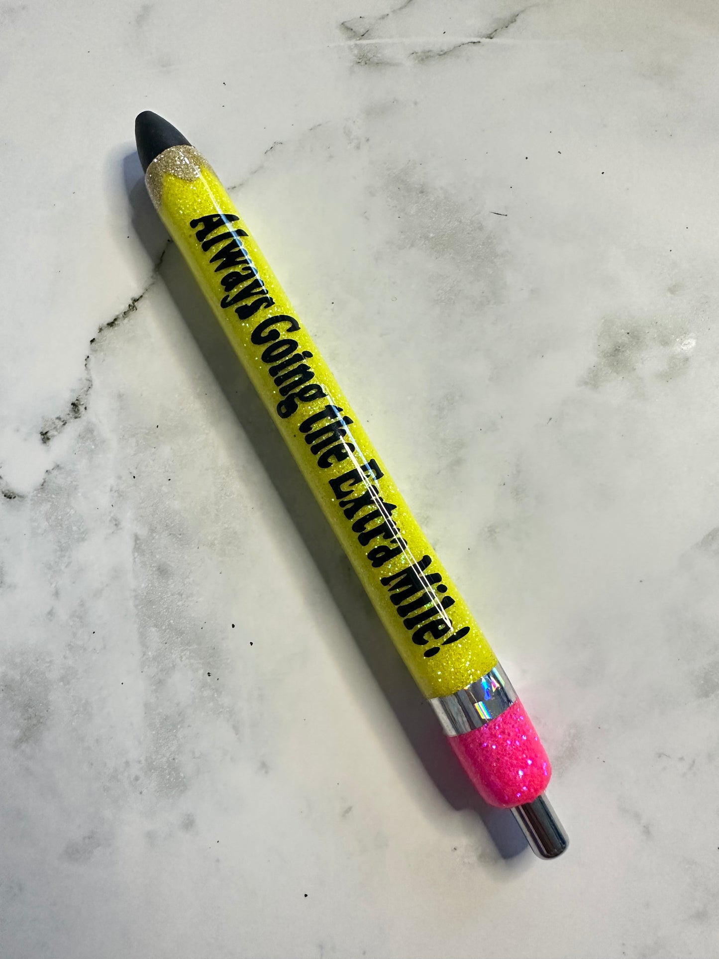 Glitter pencil pen