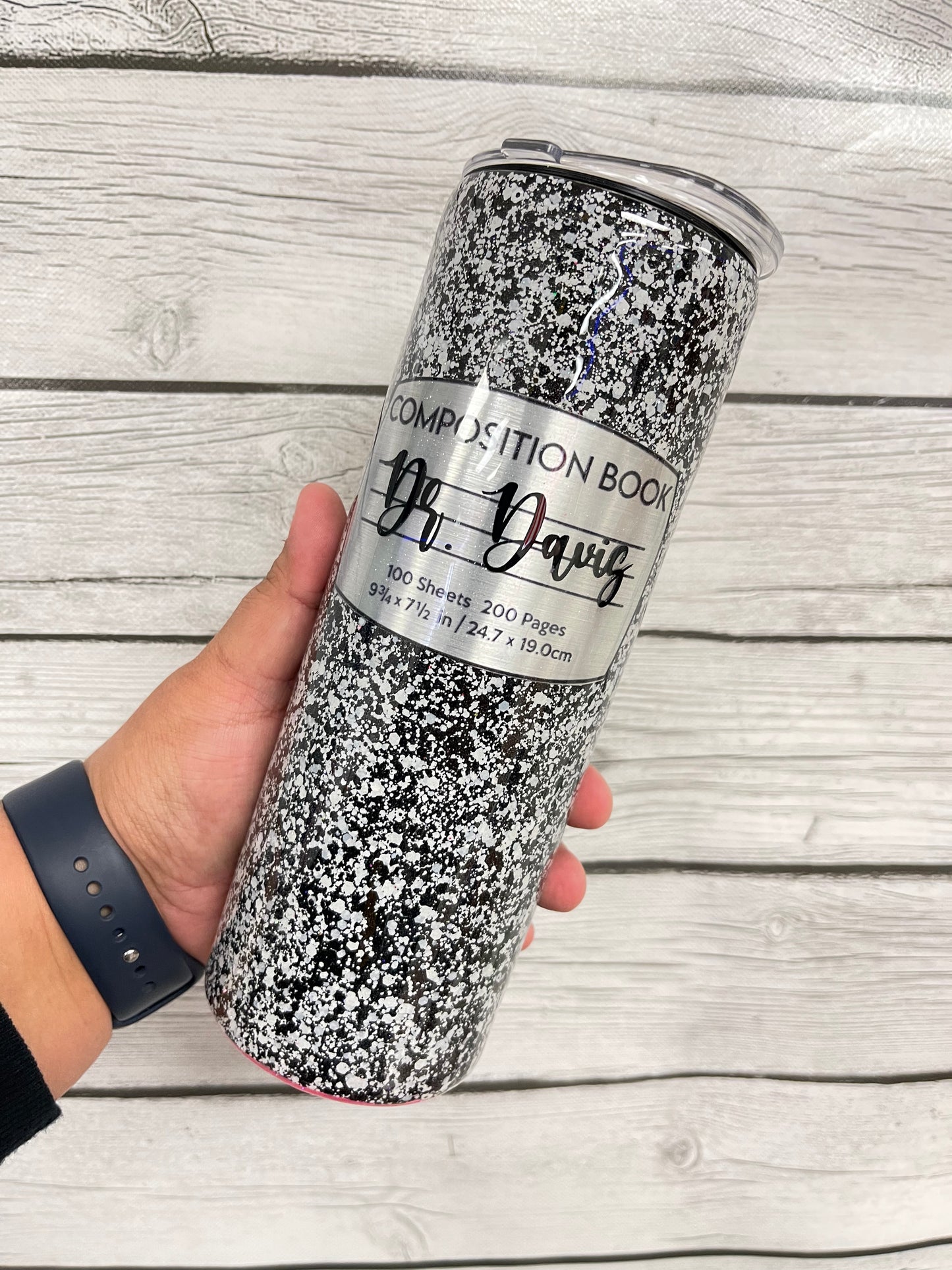Teacher composition/pencil tumbler-Made to order