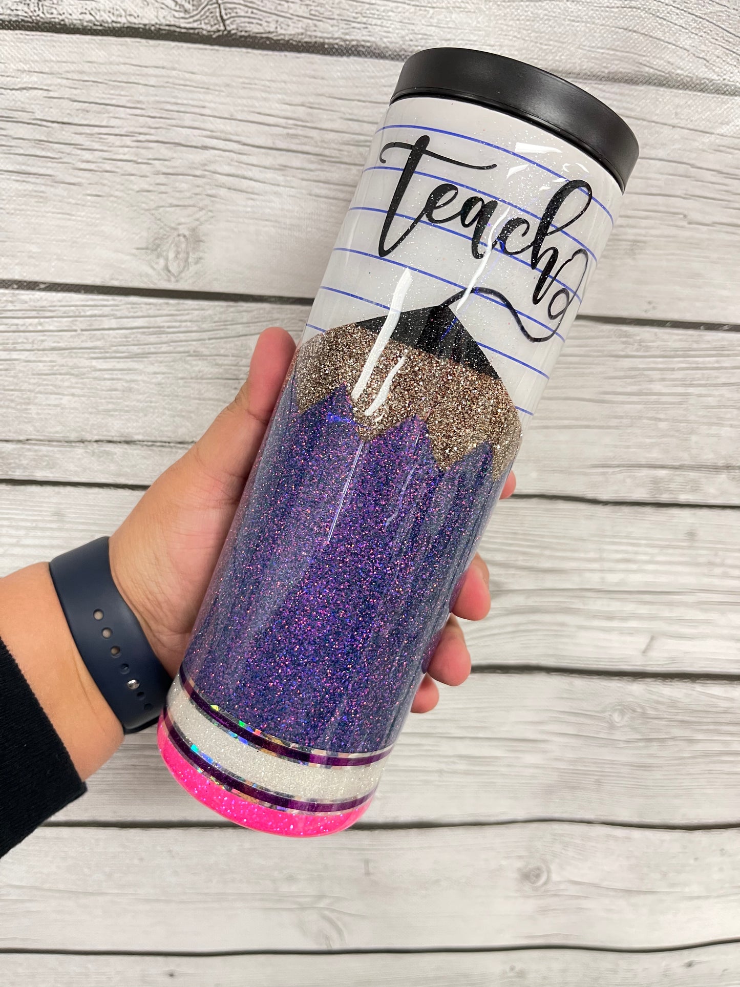 Teacher composition/pencil tumbler-Made to order