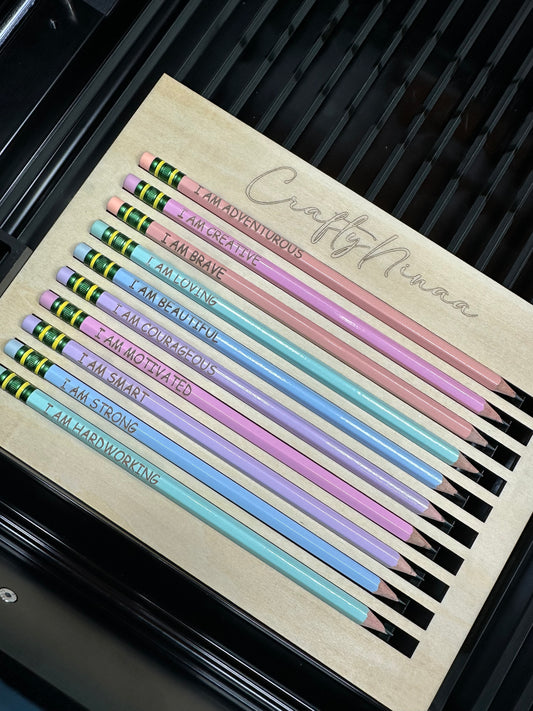Engraved pencils