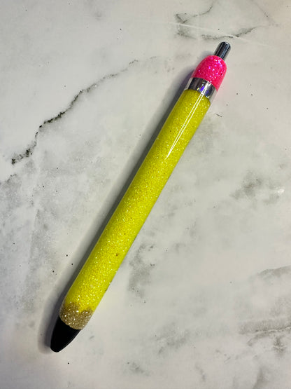 Glitter pencil pen