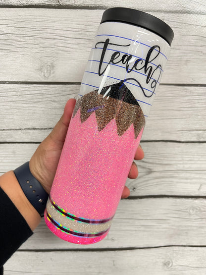 Teacher composition/pencil tumbler-Made to order