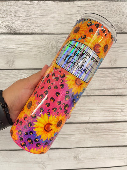 Teacher composition/pencil tumbler-Made to order